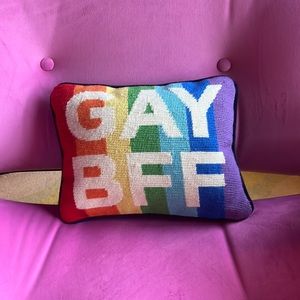 Jonathan Adler GAY BFF Multicolored Pillow